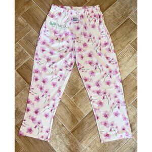 Brief Insanity Size L Lounge Pants Fairchild Gardens Miami Orchids Pink Pockets